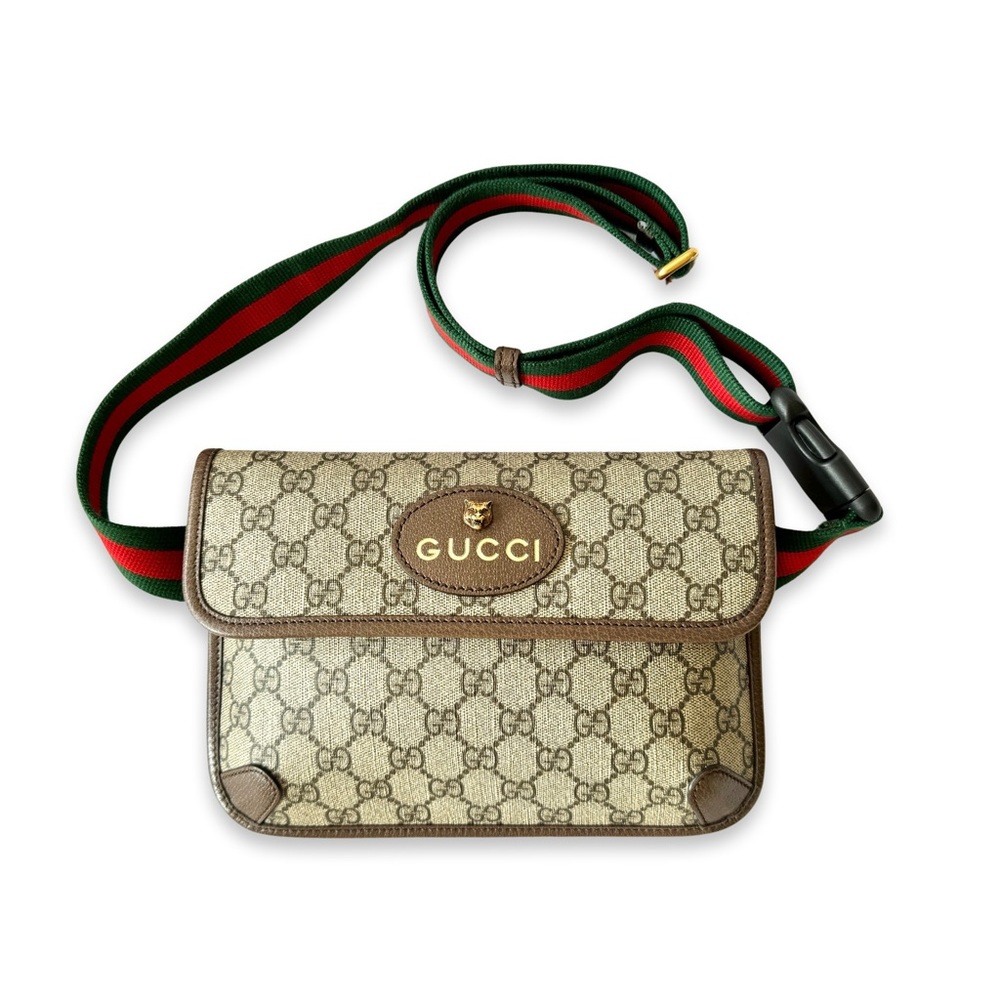 Authenticated GUCCI Neo Vintage GG Supreme Canvas Belt Bag - Excellent Condition